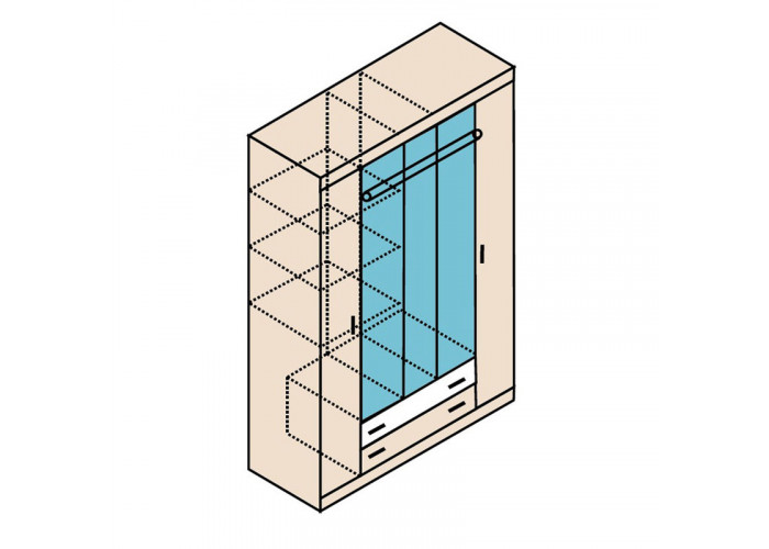 Шкаф для одежды Ника Н13 